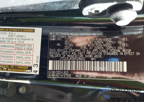 2011 Toyota 4Runner Limited V6 from USA, damaged, VIN JTEZU5JR2B5028602